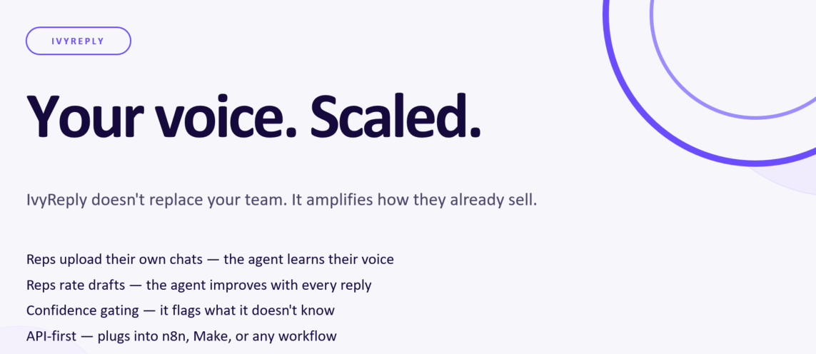 Ivy Reply Dashboard